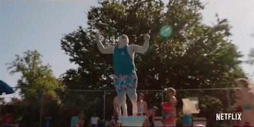 Cannonball Dive Holding Both Knees GIF