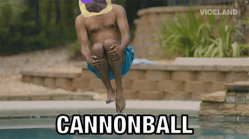Cannonball Slow Motion Dive GIF