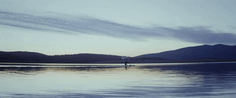 Canoe In The Plain Water GIF