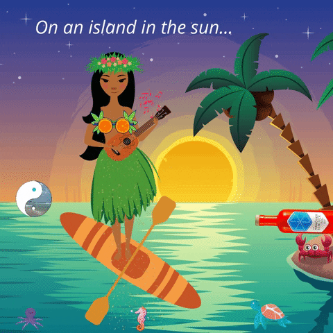 Canoe On An Island In The Sun GIF