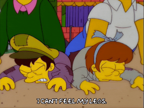 Cant Feel My Legs The Simpsons GIF