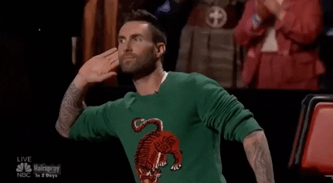 Cant Hear You Adam Levine The Voice GIF
