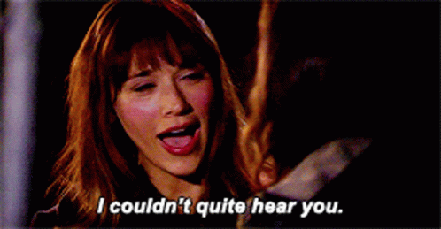 Cant Hear You Ann Perkins Parks And Recreation GIF