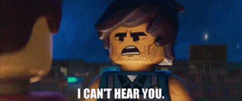 Cant Hear You Lego Rex Dangervest GIF