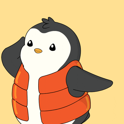 Cant Hear You Pudgy Penguin With Vest GIF