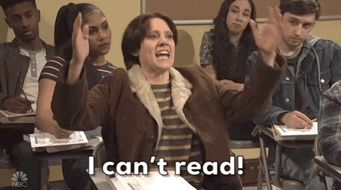 Cant Read Kate Mckinnon Saturday Night Live GIF
