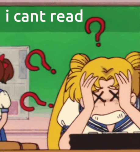 Cant Read Sailor Moon Usagi Tsukino GIF