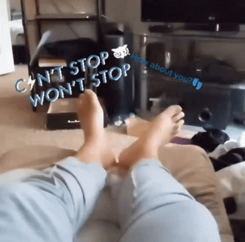 Wiggling Feet Cant Stop Wont Stop GIF
