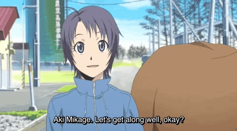 Cant We All Just Get Along Aki Mikage GIF