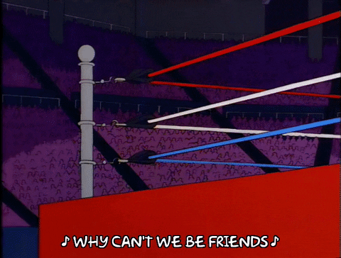 Cant We All Just Get Along Homer Simpson GIF