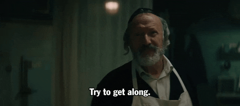 Cant We All Just Get Along Old Man GIF