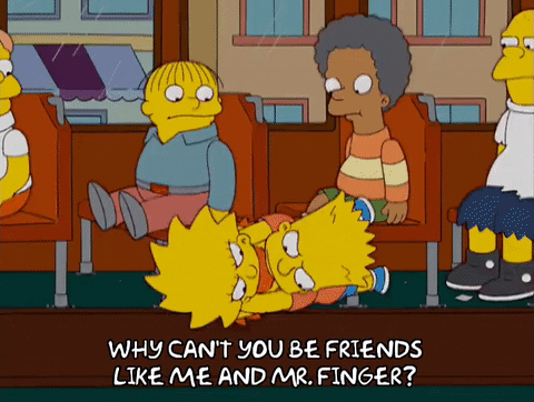 Cant We All Just Get Along Ralph Wiggum GIF