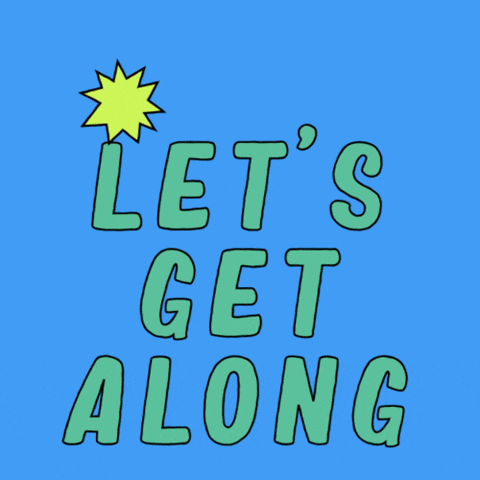 Cant We All Just Get Along Text Animation GIF