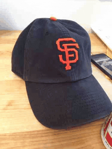 Cap With Sf Giants Logo GIF