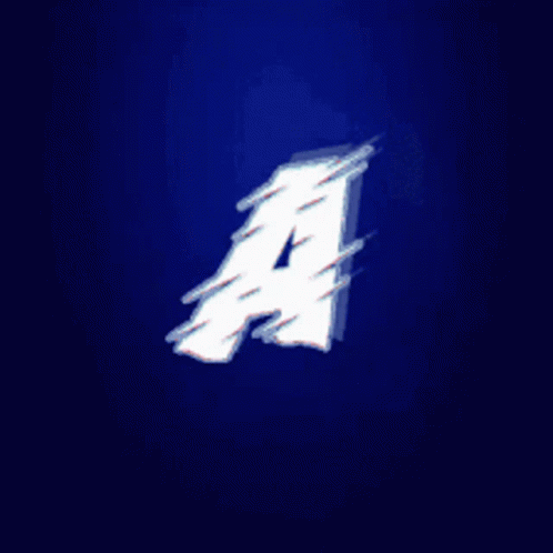 Capital Letter A Glitching Animation GIF