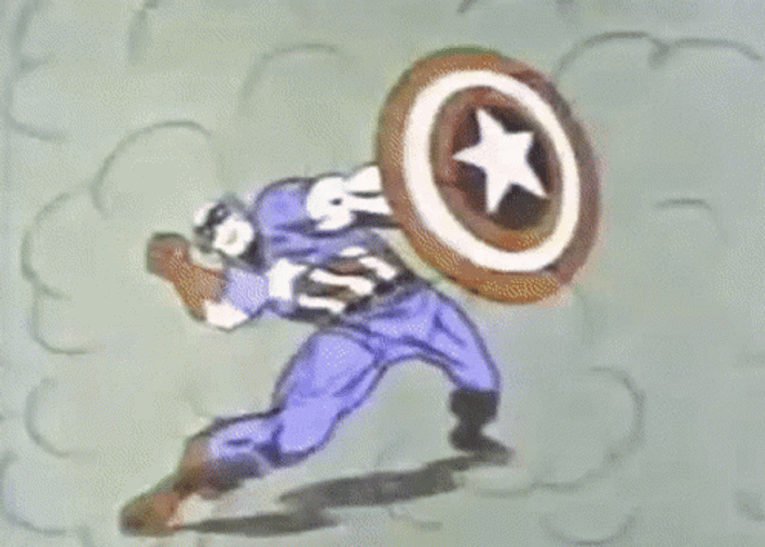 Captain America Comic Punch GIF