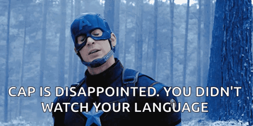 Captain America Disappointed He Didn't Watch His Language