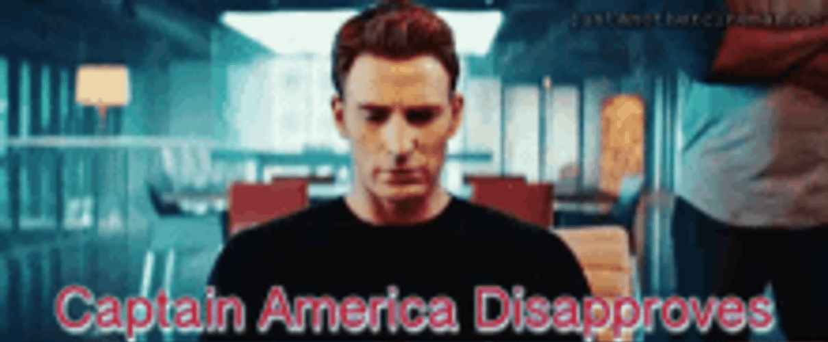 Captain America Disapproves Meme Steve Rogers GIF