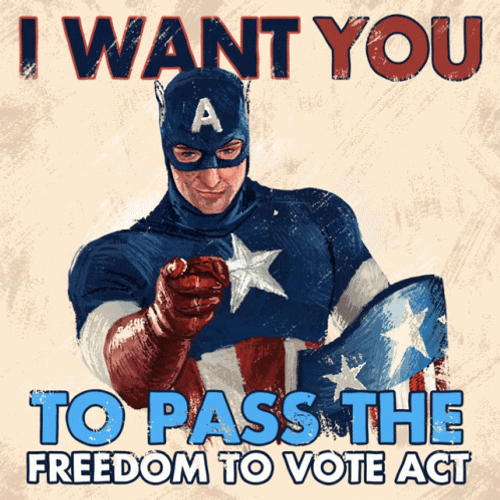 Captain America Freedom To Vote GIF
