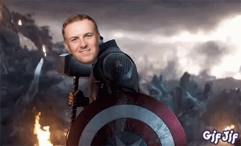 Captain America Holding Hammer And Shield GIF