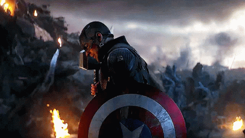 Captain America Holding Shield And Hammer Avengers: Endgame GIF
