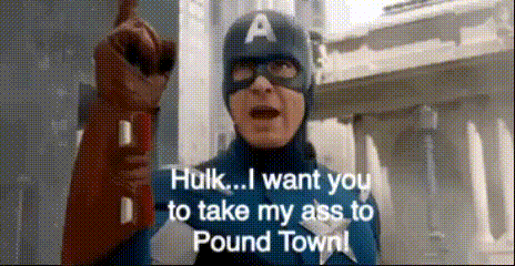Captain America Hulk Take Ass to Pound Town