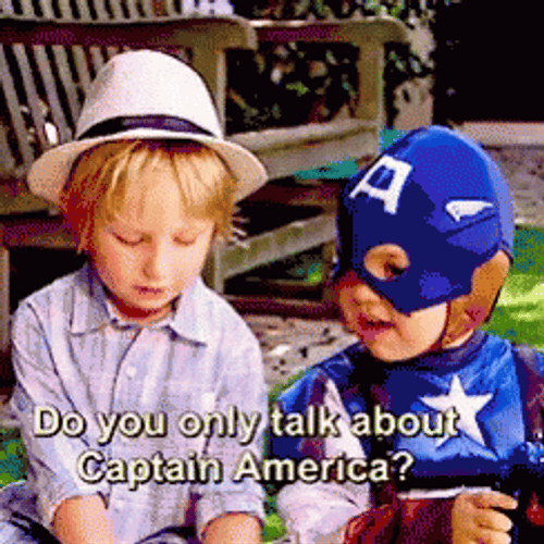 Captain America Kids Talk GIF