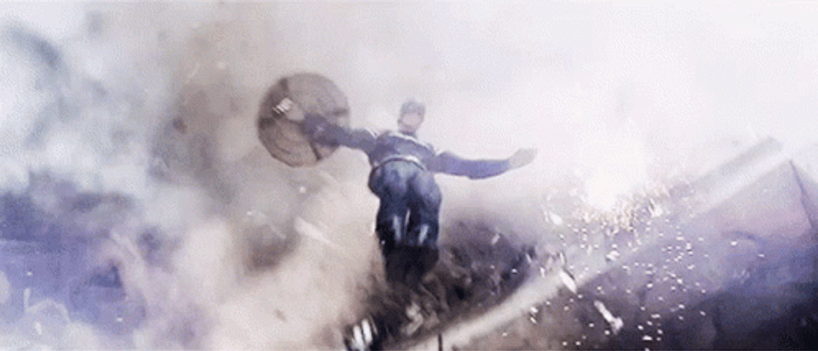 Captain America Landing GIF