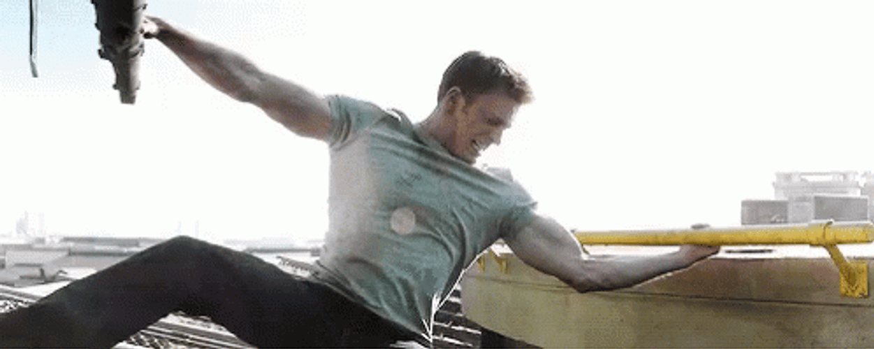 Captain America Muscle Pull GIF