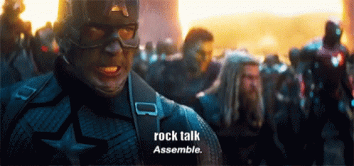 Captain America Saying Rock Talk Assemble GIF