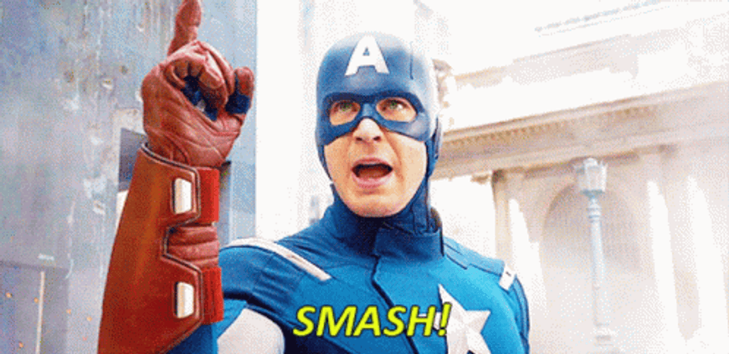 Captain America Smash GIF