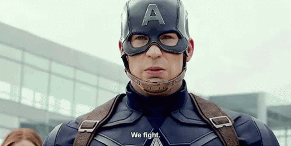 Captain America We Fight GIF
