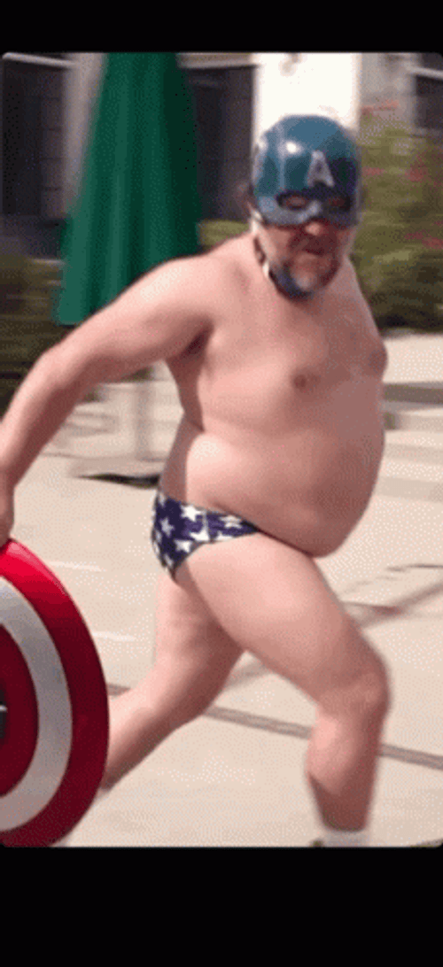 Captain America With Belly GIF