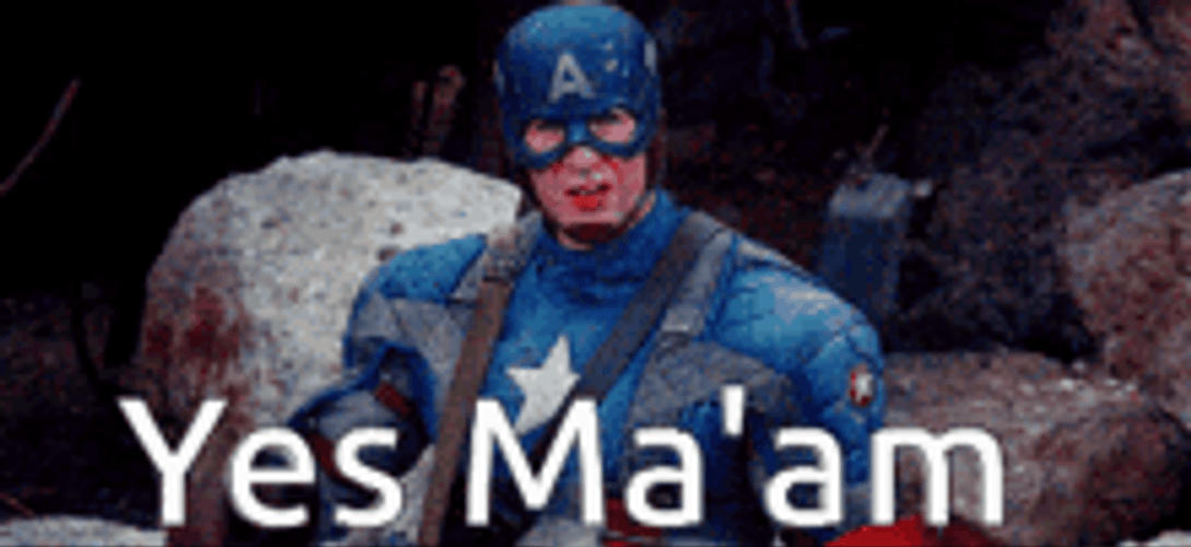 Captain America Yes Ma'am GIF
