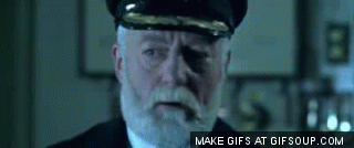 Captain Inside Sinking Ship GIF
