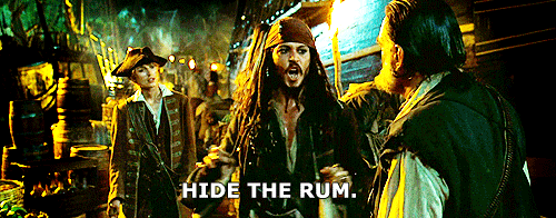 Captain Jack Sparrow Hide The Rum GIF