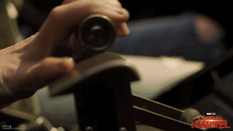 Captain Marvel Buckle Up Flying Spaceship GIF