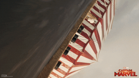 Captain Marvel Carnival Ride GIF