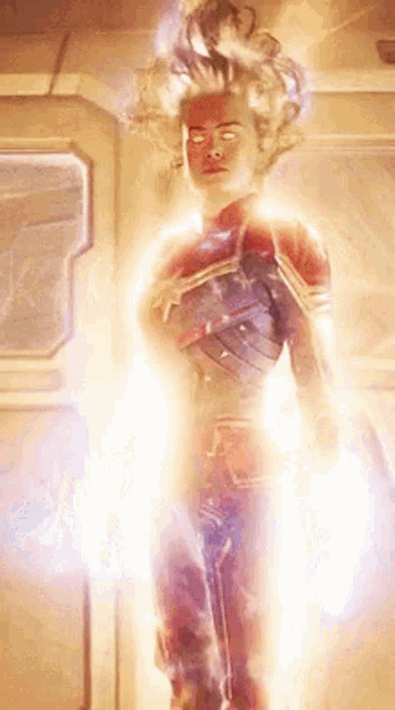 Captain Marvel Superhero Gif GIF