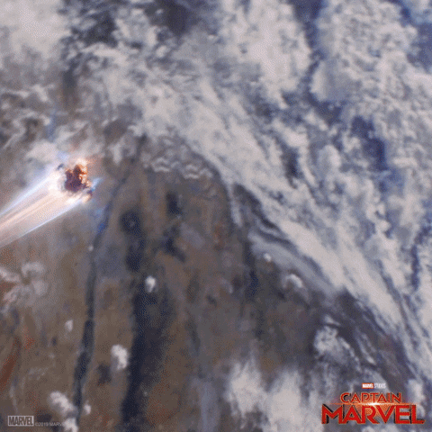 Captain Marvel Supersonic Flight Speed GIF