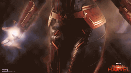 Captain Marvel Unleashing Energy GIF