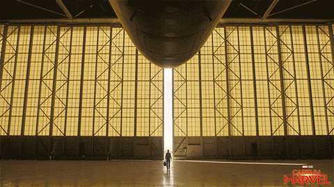 Captain Marvel Waving Bye GIF