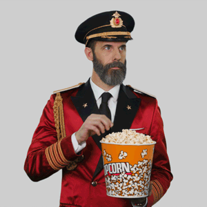 Captain Obvious Eating Popcorn GIF