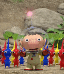 Captain Olimar Spinning Pikmin GIF