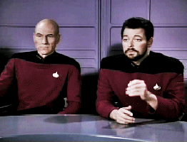 Captain Picard And Commander Riker Facepalm Meme GIF