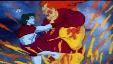 Captain Pollution Carrying Captain Planet GIF