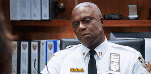 Captain Raymond Holt Noted GIF