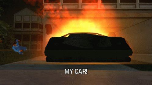 Car Accidentally And Cause Car Explosion GIF
