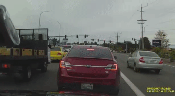 Car Dashcam Explosion Plane Crash GIF