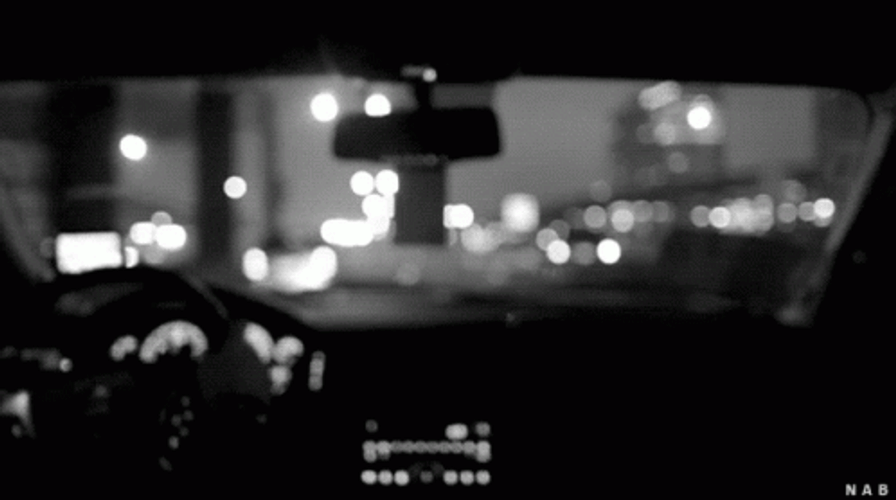 Car Driving Black And White GIF
